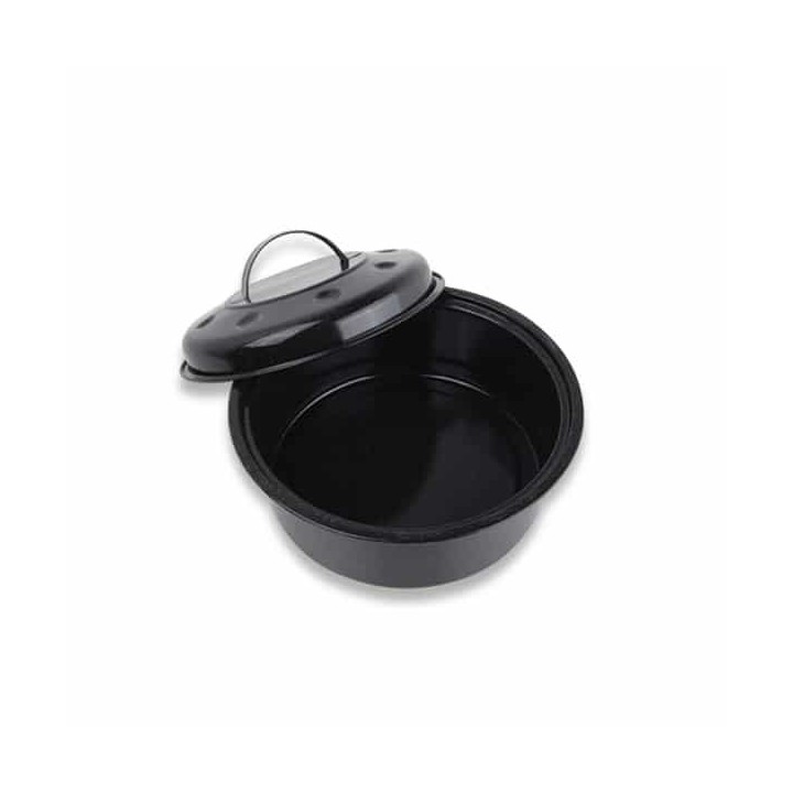 Cocotte/Marmite noire en acier émaillé, adaptée à la cuisson solaire - 1000g, 3,5 litres - COOKUP XL - Brother Solar