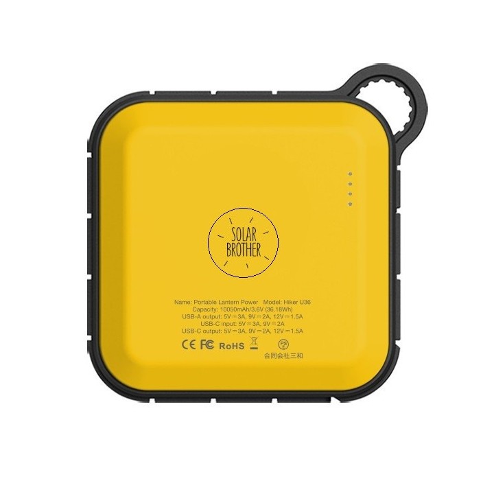 Lanterne LED SUNSUN avec Powerbank - Éclairage et chargeur de mobile - 10'000 mAh - Brother Solar