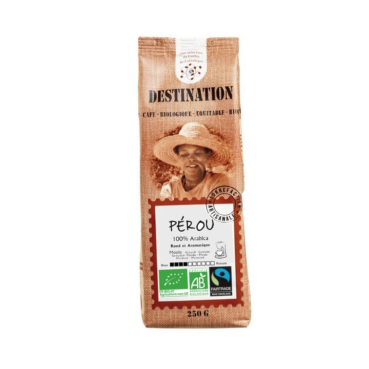 Pérou Pur Arabica Max Havelaar (cafés moulu) - 250g - Destination Café