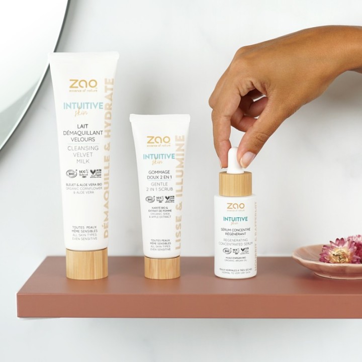Intuitive Skin, Lait démaquillant velours (100% naturelle, Vegan & BIO) - MOD - Zao