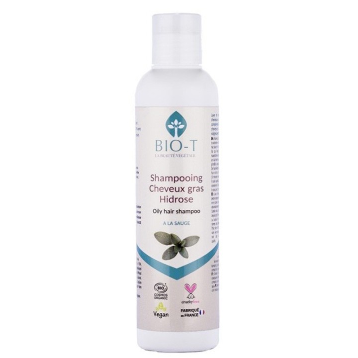 Shampooing BIO, Gras & Hidrose à la sauge - 200ml - BIO-T
