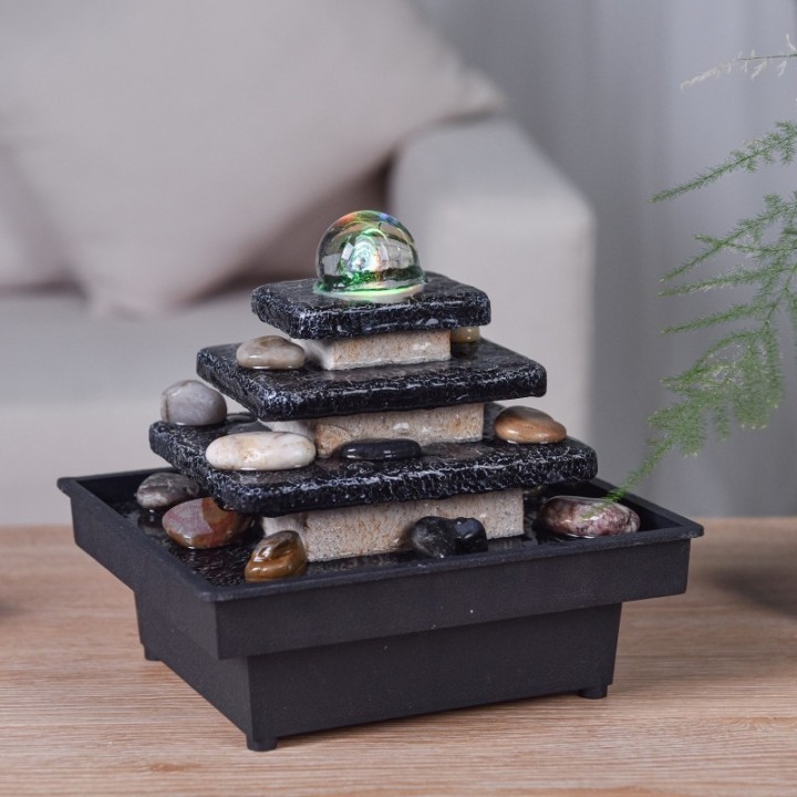 Wasserspender - "Zen Eka" mit 4 Stufen und beleuchteter Drehkugel (LED) - Zen'Light