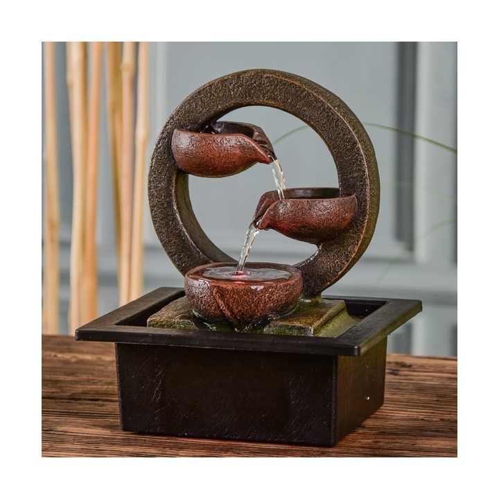 Fontana d'acqua - "Terai" con vasi sospesi (con illuminazione a LED) - Zen'Light