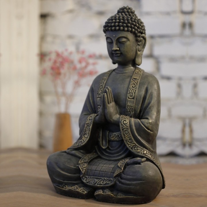 Grande Statue - "Bouddha ZEN", un bouddha en position de méditation - Haut de 40 cm - Zen'Light