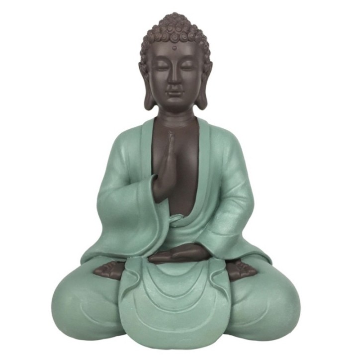Statuetta - "Bodhi Vert", un Buddha in posizione di meditazione - Altezza 20 cm - Zen'Light