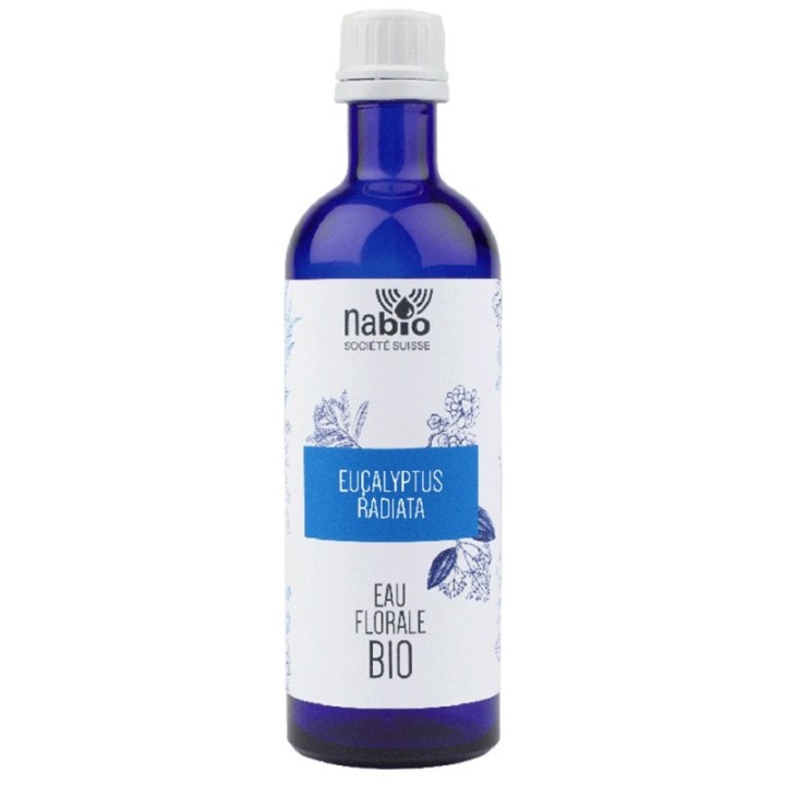 Acqua floreale di Eucalipto Radiata biologica (commestibile) - Bottiglia di vetro da 200 ml - Nabio