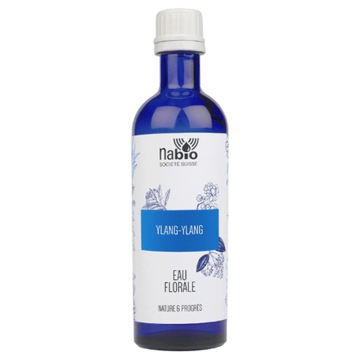 Eau florale BIO de Ylang-Ylang (Comestible) - Bouteille en verre de 200ml - Nabio
