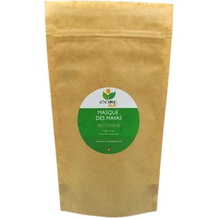 Maschera Maya, Argilla verde e Spirulina - 150g - Curenat