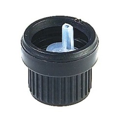Stopfen für Glasflasche (DIN18), mit Tropfer, Schwarz - 1Stk.