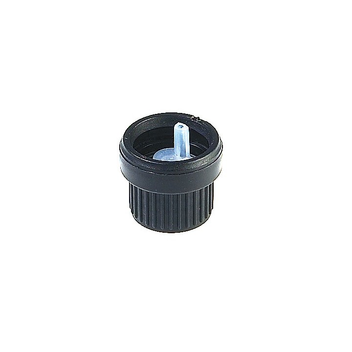 Bouchon pour bouteille en verre (DIN18), avec compte-gouttes, Noir - 1pce