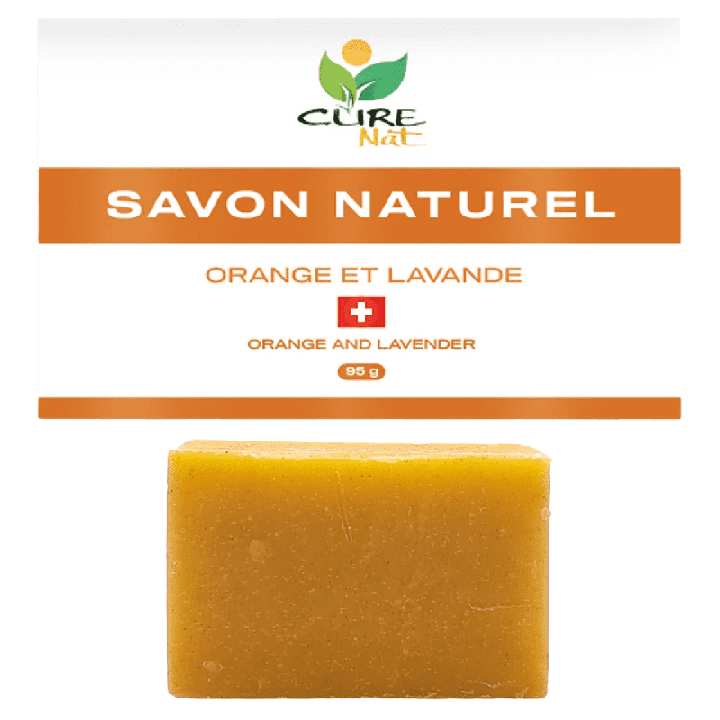 Savon artisanal suisse, 100% naturel -  Orange et Grapefruit - 95g - Curenat