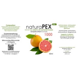 Extrait de Pépins de Pamplemousse (EPP), Concentré & BIO - FORTE 1000 - 50ml - naturaPEX