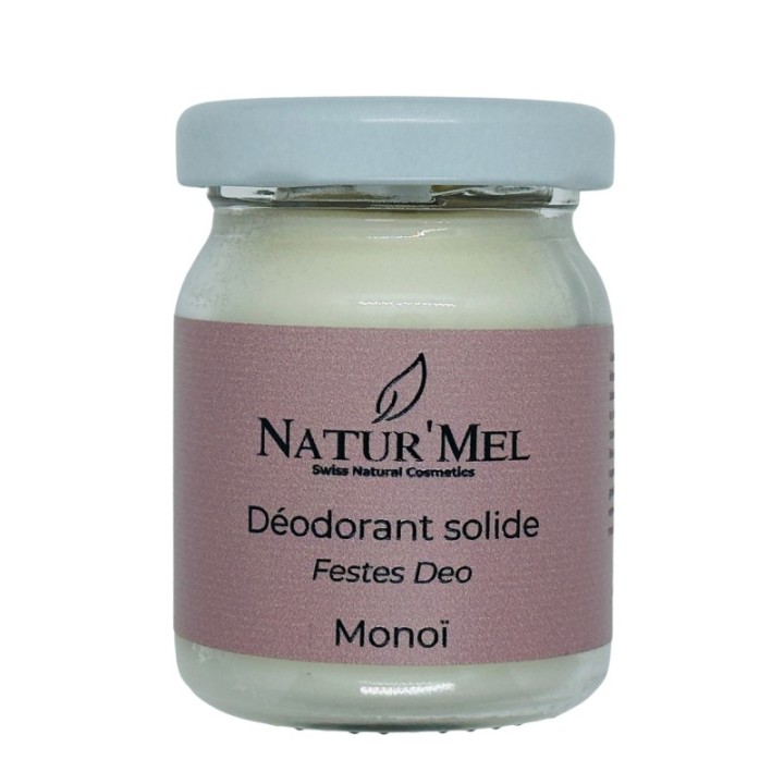 Déodorant solide Suisse & BIO, Monoï "Summer Edition" - 50ml - Natur'Mel Cosm'Ethique