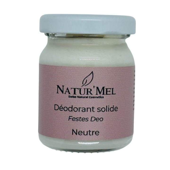 Festes Deodorant Schweiz & BIO, Der Neutrale (ohne ätherische Öle) - 50ml - Natur'Mel Cosm'Ethique