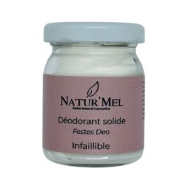 Déodorant solide solide & BIO, L'Infaillible aux 3 antibactériens - 50ml - Natur'Mel Cosm'Ethique