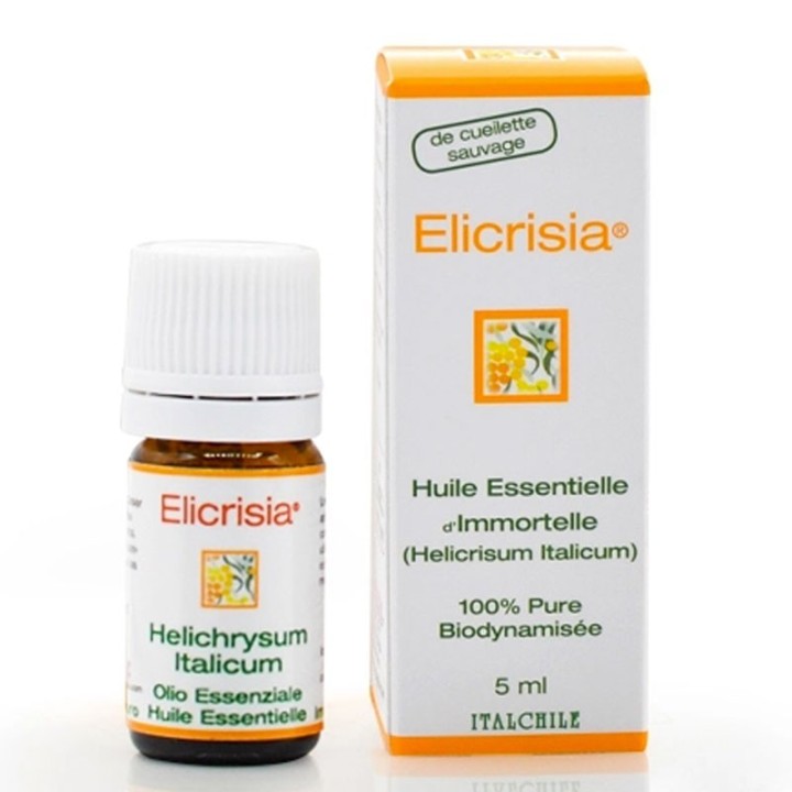 Huile essentielle d'immortelle (Helicrisium), Récolte sauvage, 100% pure et Biodynamisée - 5ml - Mosqueta's