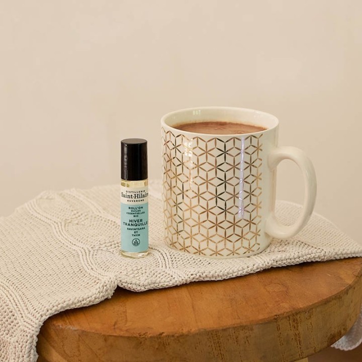 Vetro Rullo con oli essenziali (Biologico), TRANQUILLO INVERNO - 10ml - De Saint Hilaire