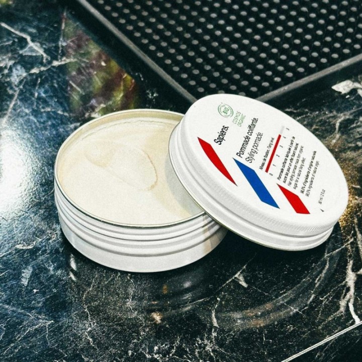 Pommade coiffante BIO à base de sucre - Fixation forte - 60ml - Sapiens