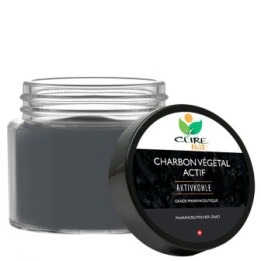Charbon actif végétale de qualité pharmaceutique (Noix de coco) - Pot de 80g en verre ou jusqu'à 4kg - Curenat
