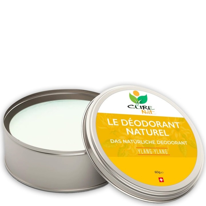 Déodorant crème Suisse & BIO au bicarbonate, Ylang Ylang - 60g - Curenat