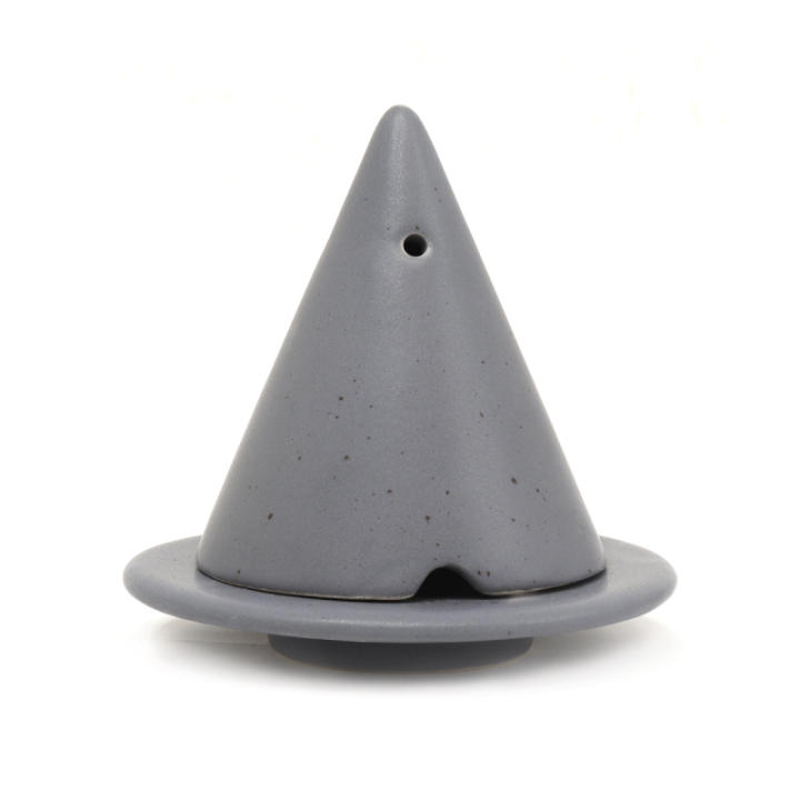 Merlin-Lampe zum Verbrennen von Kade-Holz, Grau gesprenkelt - Ambiance Cade