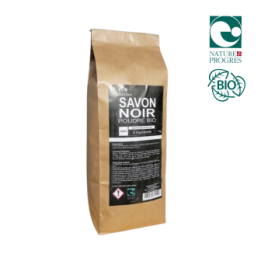 Savon Noir écologique en Poudre, avec seul. 4 ingrédients - 1kg (soit 15L de savon liquide) - 3 Abeilles