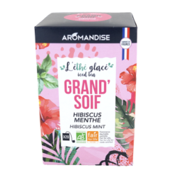 L'éthé Glacé "Grand soif" - Thé glacé Hibiscus & Menthe - 20 sachets - Aromandise