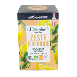 Tè freddo estivo "Tocco d'Africa" - Tè freddo Rooibos e limone - 20 bustine - Aromandise