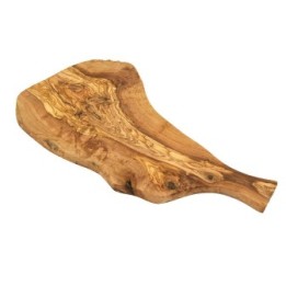 Planche de service rustique en bois d'olivier, avec poignée - env. 38cm  - Olivenholz Erleben