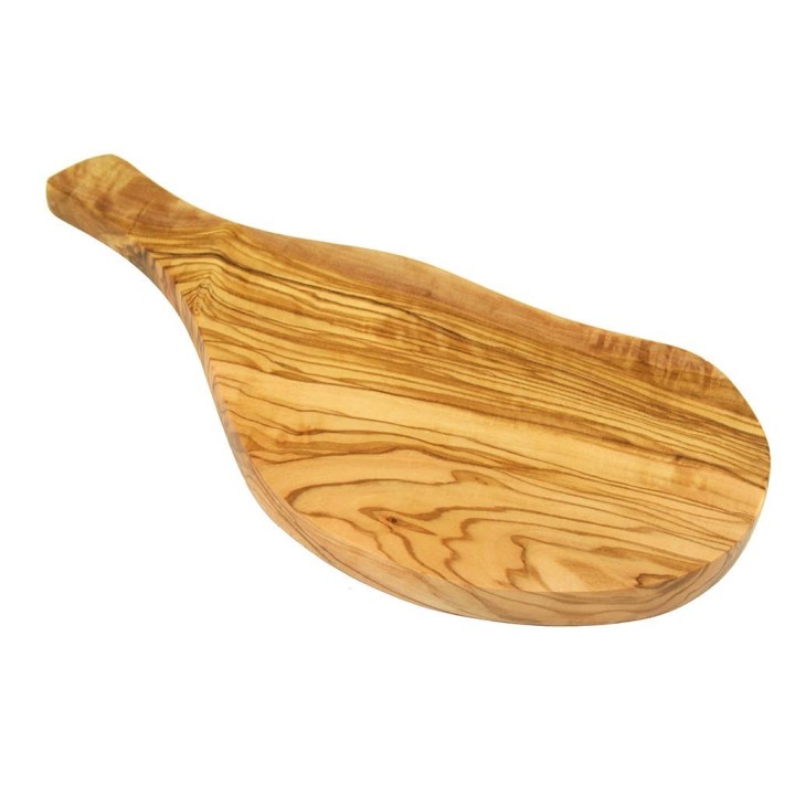 Planches à beurres ou à oignons, en bois d'olivier - env. 25 à 29cm  - Olivenholz Erleben