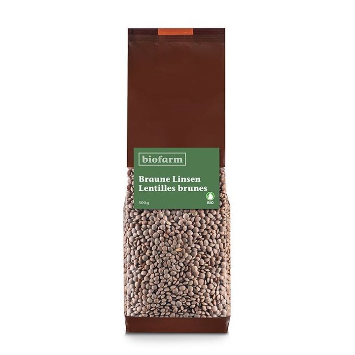 Lenticchie marroni biologiche (Svizzera) - 500 g - Biofarm