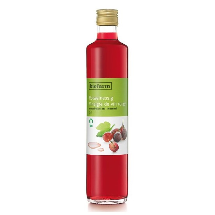 Vinaigre de vin rouge BIO - 500ml - Biofarm