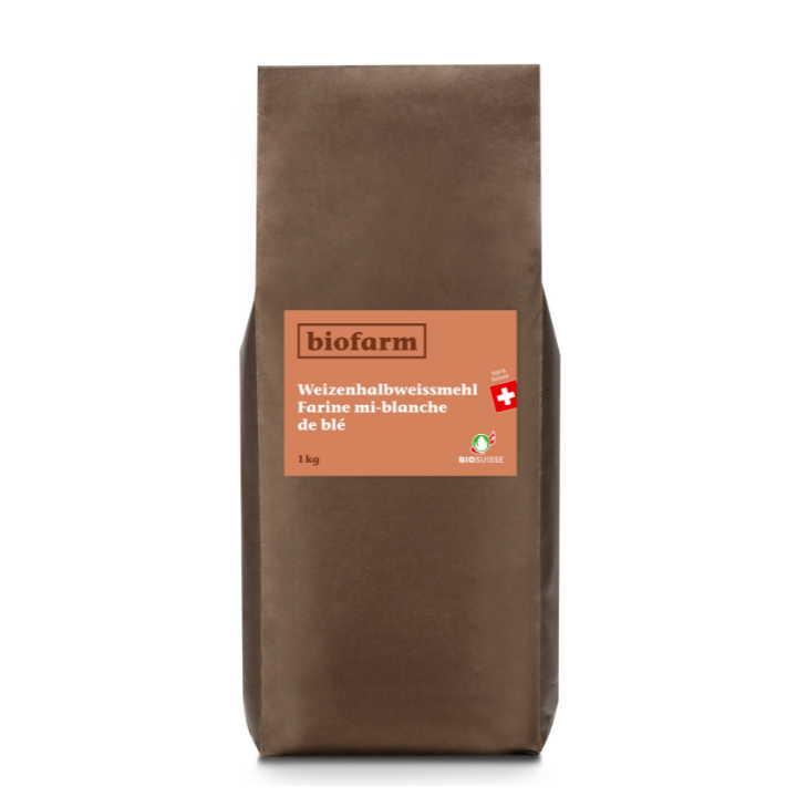 Farina biologica semi-bianca (Svizzera) - 1kg - Biofarm