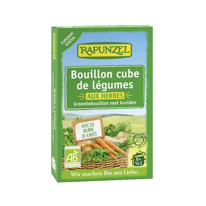 Brodo vegetale biologico (Austria) - 8 cubetti da 84 g - Rapunzel
