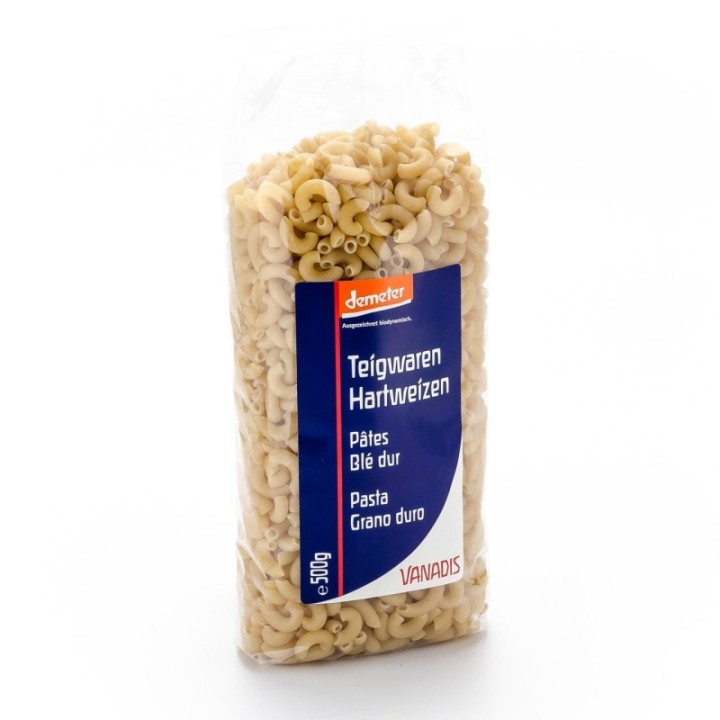 Cornette di grano duro biologiche (Demeter, Svizzera) - 500 g - Vanadis