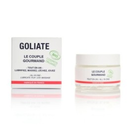 Le couple gourmand: 2 en 1, Huile de massage comestible & lubrifiant intime - Vegan, Naturel & BIO - 50ml - Goliate