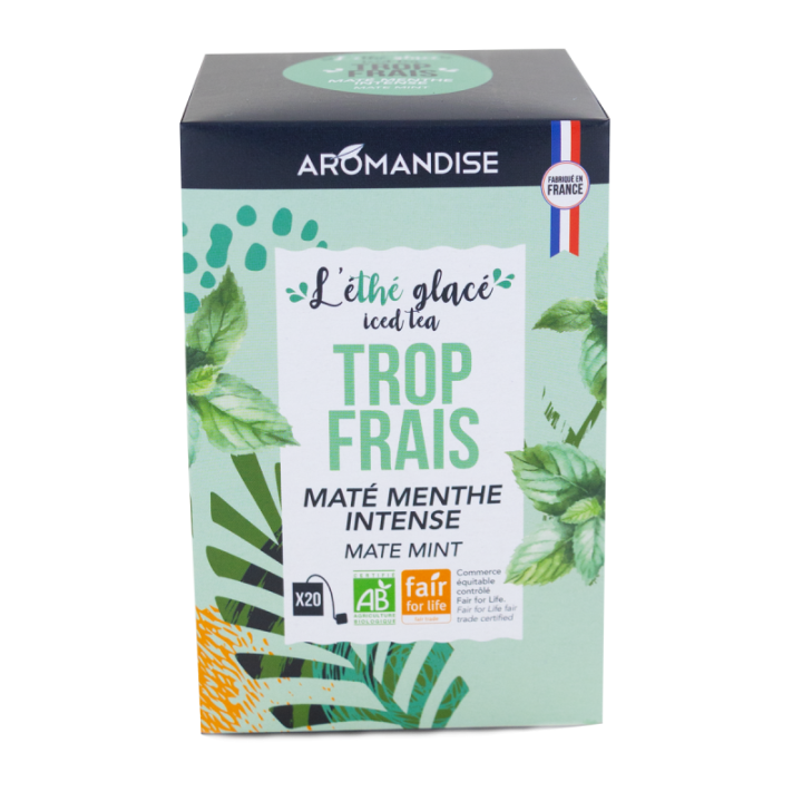 Tè freddo estivo "Troppo fresco" - Tè freddo, Menta Intensa Maté - 20 bustine - Aromandise