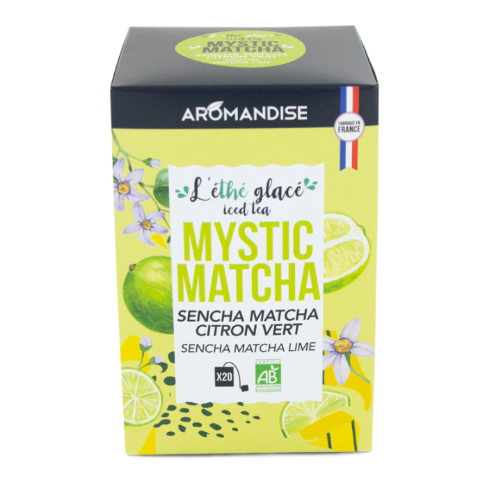 L'éthé Glacé "Mystic Matcha" - Thé glacé, Sencha Matcha et Citron vert - 20 sachets - Aromandise
