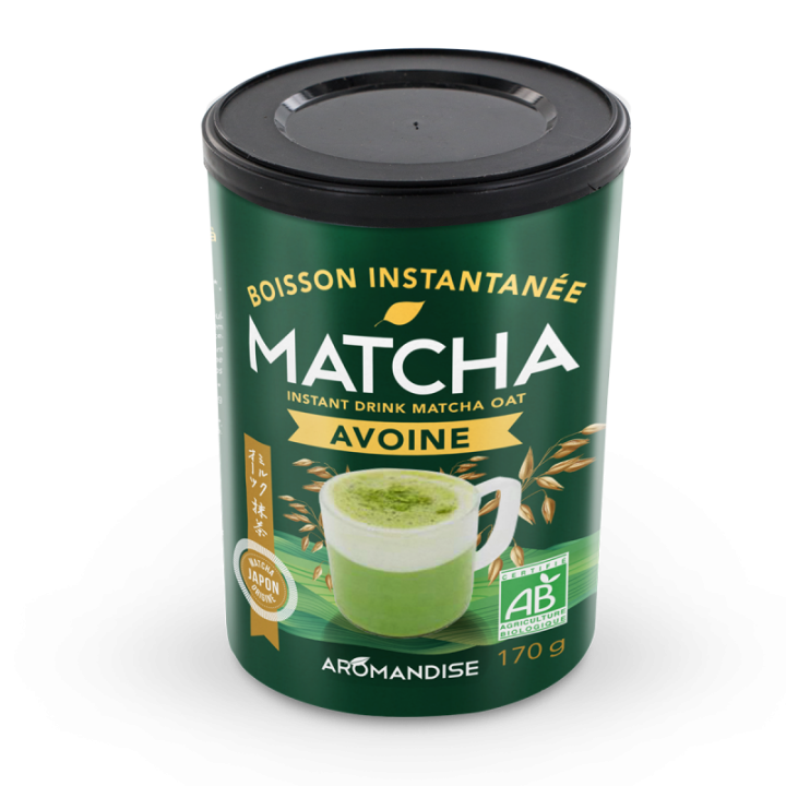 Boisson instantanée, Matcha-Avoine BIO - 100g - Aromandise