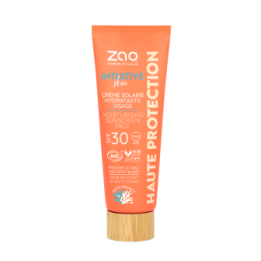 Crema solare idratante BIO per il viso, Pelle Intuitiva - Indice 30, Protezione alta - Zao