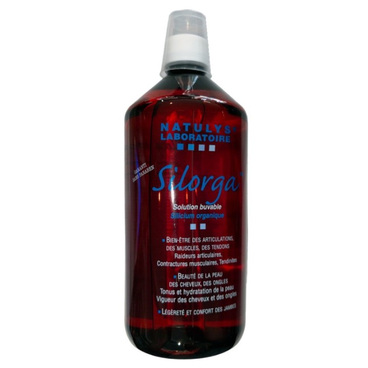 Silorga, Silicium organique en solution buvable - 1000ml - Laboratoire NATULYS