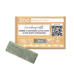 Ultra Shiny Lidschatten (in rechteckiger Nachfüllpackung) - 100% natürlich, bio & vegan - Nr. 284, Käfergrün - Zao