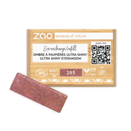 Ultra Shiny Lidschatten (in rechteckiger Nachfüllpackung) - 100% natürlich, bio & vegan - Nr. 285, Rosa Metall - Zao
