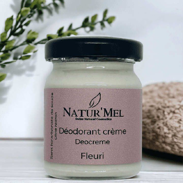 Deodorante in crema biologico e svizzero, Le Fleuri (versione senza bicarbonato e vegana) - 50ml - Natur'Mel Cosm'Ethique