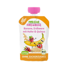 Compote de fruits BIO (Allemagne) - Banane, Fraise & Quinoa- 100g - Freche Freunde