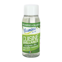Glanzreiniger Küche BIO mit Eukalyptus - 50ml Nachfüllpackung zum Verdünnen - Etamine du Lys