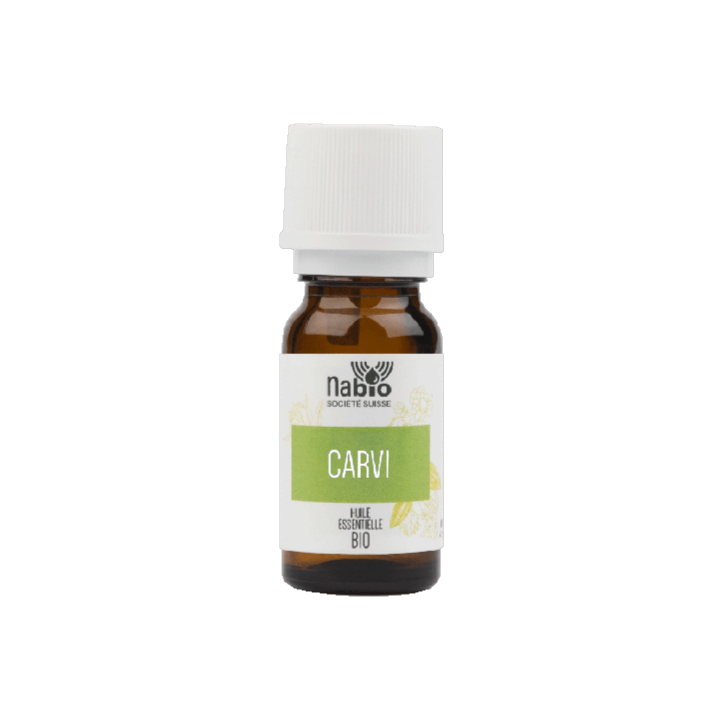 Huile essentielle de Carvi BIO - flacon 10 ml - semences de Carum carvi distillées à la vapeur d'eau - Nabio
