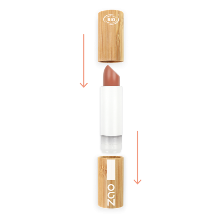 Colour & Repulp Balm, Feuchtigkeitsspendend und aufpolsternd, Nude orange - 100% natürlich, Bio & Vegan - N°486 - Zao