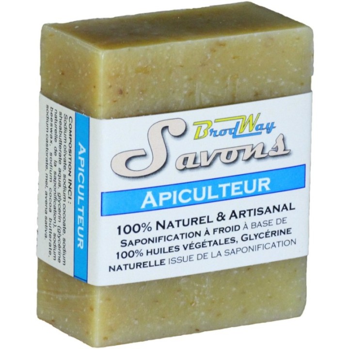 Sapone artigianale Svizzera - 'Apicoltore' - 100% naturale e fredda di saponificazione – ~85g - BrodWay