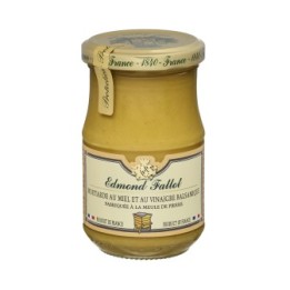 Moutarde de Dijon au miel et au vinaigre balsamique de Modène, fabriquée à la meule de pierre - 210g - Edmond Fallot